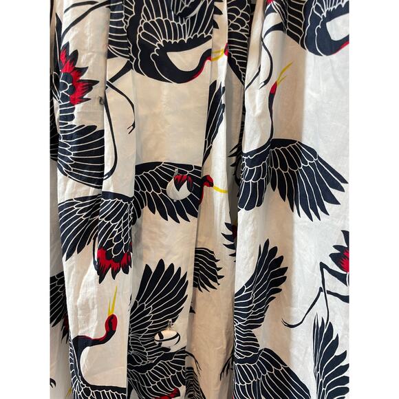 Unique Vintage 1950s Pin Up Retro Crane Halter Swing Dress Sz XS # - Picture 9 of 10